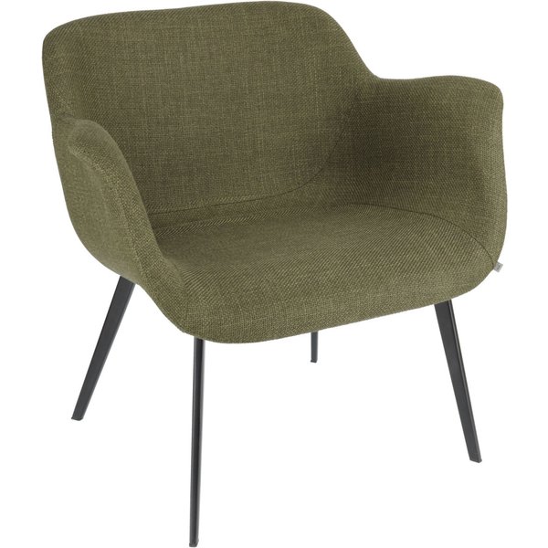 Fauteuil lounge Limea VEGA; 78x62x72 cm (lxPxH); Assise kaki, Structure noir