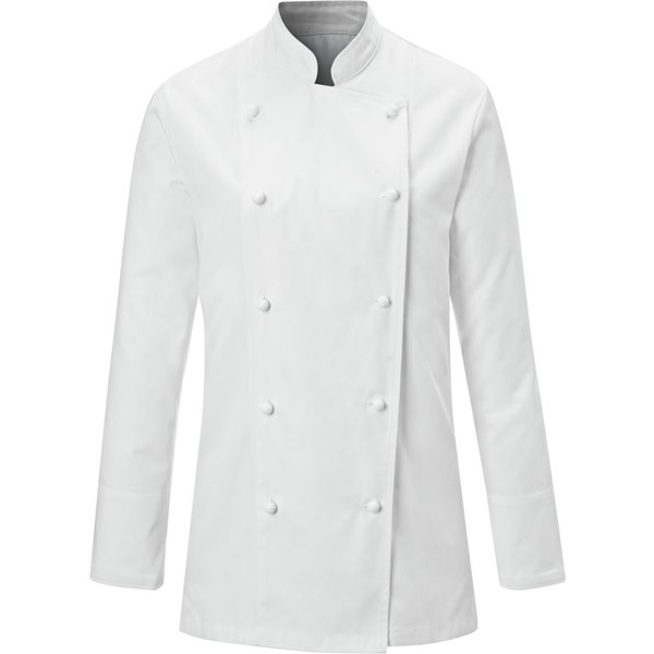 PULSIVA Veste de cuisine femme Pauline manches longues; Taille 36; blanc