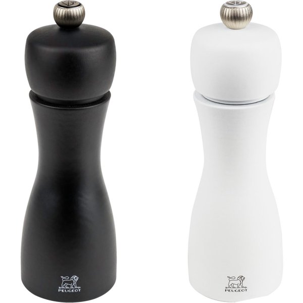 Peugeot Set macina sale e pepe Tahiti; 15 cm (H); bianco/nero