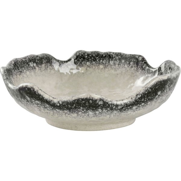 4x VEGA Coupelle et saladier Nagoya bord irrégulier; 0.18 l, 16x5 cm (ØxH); blanc/gris; 4 pièce(s) / Lot