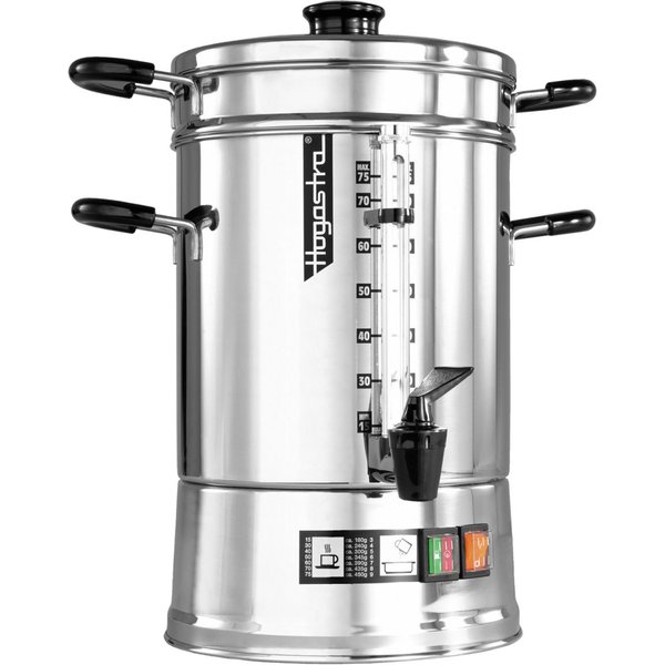 Hogastra Percolatore caffè CNS-75; 9500 ml, 24x48 cm (ØxH); argento/nero