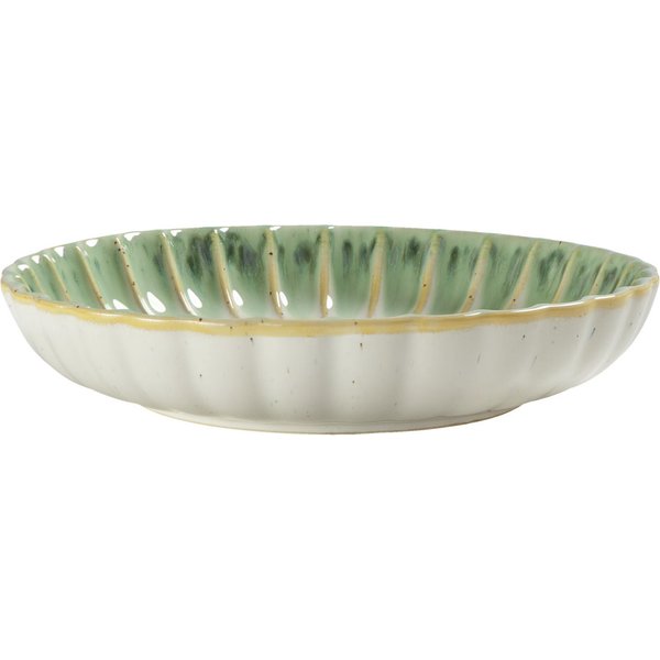 4x VEGA Assiette Flora creuse; 30 cl, 23x4.6 cm (ØxH); vert/beige; rond(e); 4 pièce(s) / Lot