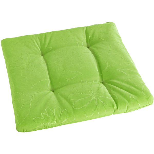 ERWIN M. Cuscino sedia idrorepellente Floralie; 40x40x4 cm (LxLxH); limone; quadrata