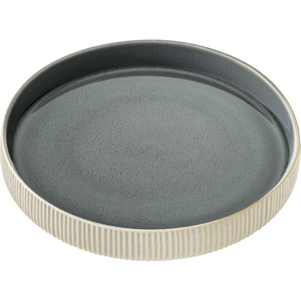 6x Playground Assiette creuse Nara Relief; 130 cl, 24x4.2 cm (ØxH); gris; rond(e); 6 pièce(s) / Lot