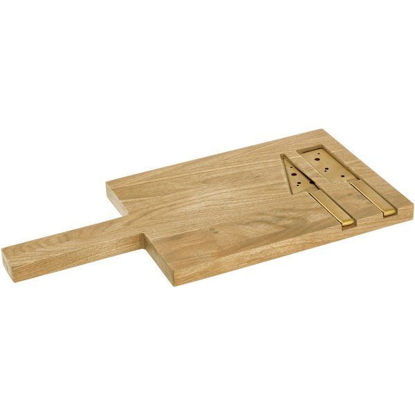 VEGA Tagliere per salumi e formaggi Enza con set coltelli; 42x19.8x2 cm (LxLxH); quercia; rettangolare