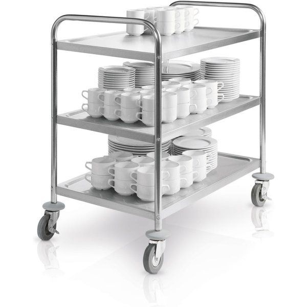 PULSIVA Carrello di servizio Elementary 3BM; 89x54x93 cm (LxPxH); argento