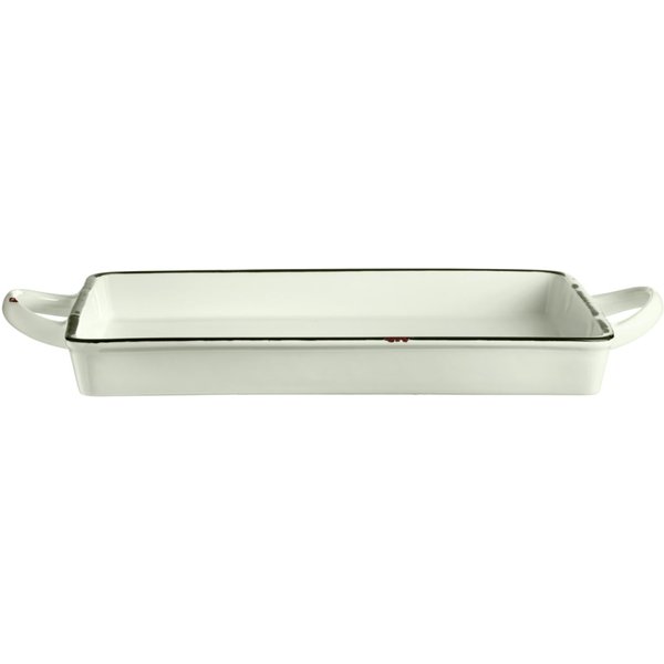 2x VEGA Plat Liron rectangulaire; 1.2 l, 30x20x3 cm (LxlxH); écru/noir; rectangulaire; 2 pièce(s) / Lot