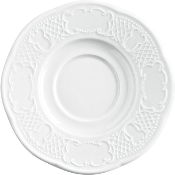6x VEGA Piattino per tazza cappuccino e consommè Minuetto; 17 cm (Ø); bianco; rotonda; 6 pz. / Pacco