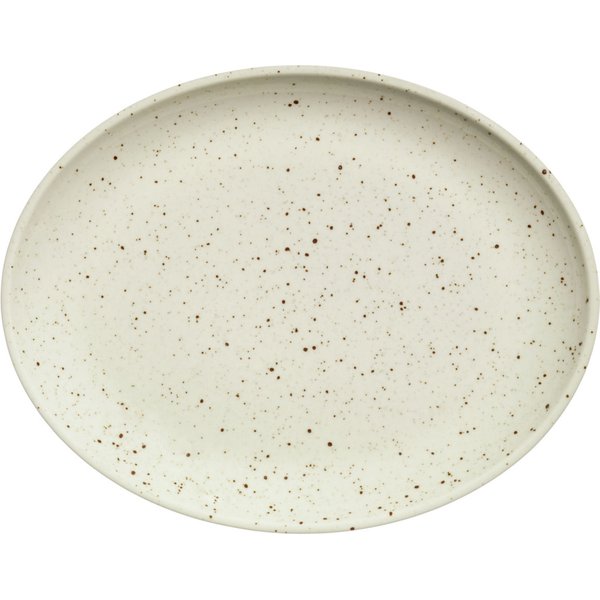 3x VEGA Assiette/plat Alessia; 32.5x25.5x3.5 cm (LxlxH); beige; ovale; 3 pièce(s) / Lot