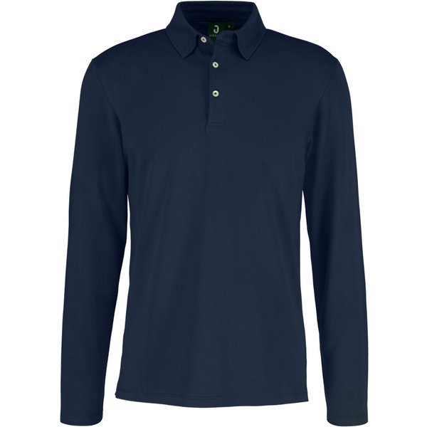 JOBELINE Polo homme Malme manches longues; Taille XL; bleu marine