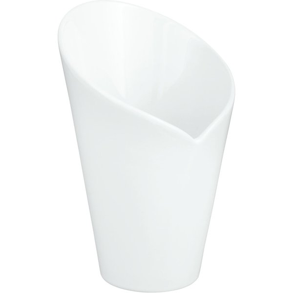 4x VEGA Ciotola per patatine fritte Fred; 280 ml, 10.5x10x15.5 cm (LxLxH); bianco; conica; 4 pz. / Pacco