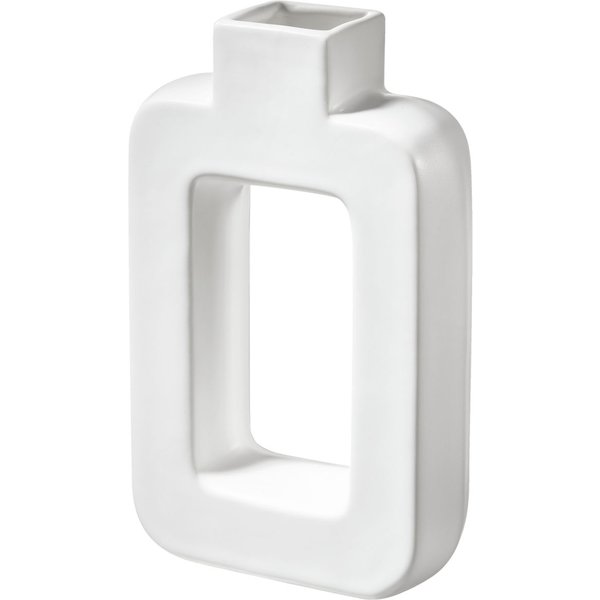 Vaso Soraya; 12.3x4.5x20.2 cm (LxLxH); bianco