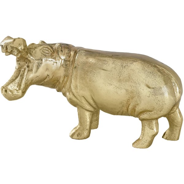 Rhinocéros décoratif Hippo; 9.5x17x6.5 cm (lxHxP); doré