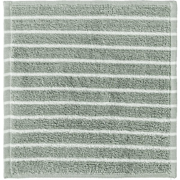 Asciugamano ospite Tinos PULSIVA; 30x30 cm (LxL); grigio-verde/bianco; 5 pz. / Pacco