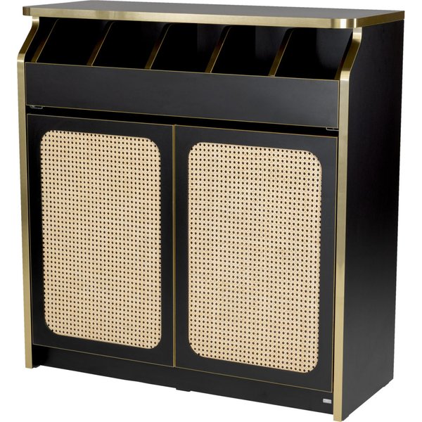 VEGA Panadora Ravena nero; 100x40x105 cm (LxPxH); naturale/nero/oro; struttura naturale/nero/oro