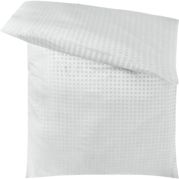 Housse de couette Cube fermeture zippée ERWIN M.; 135x200 cm (lxL); blanc