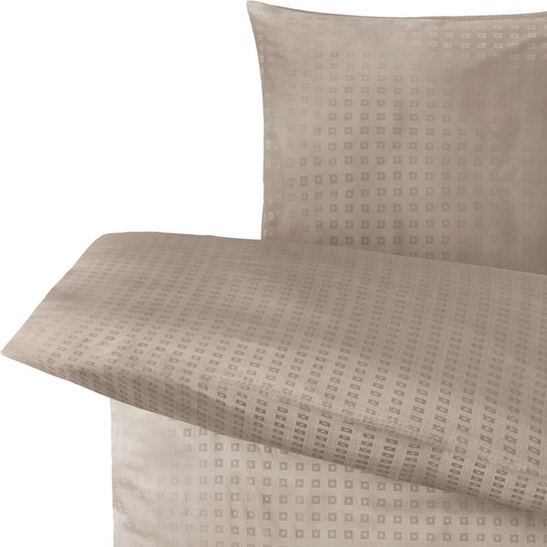 ERWIN M. Parure de lit Cube; 155x220 cm (lxL), 80x80 cm (Lxl); taupe