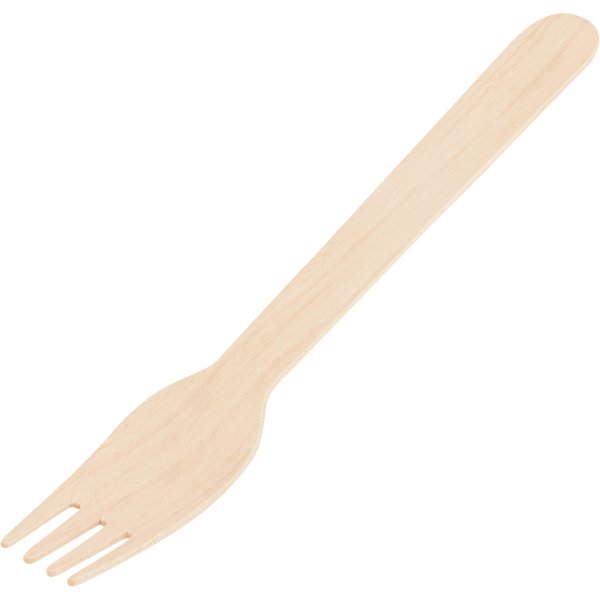 Forchetta monouso Betulla WIMEX; 16 cm (L); marrone; 100 pz. / Pacco