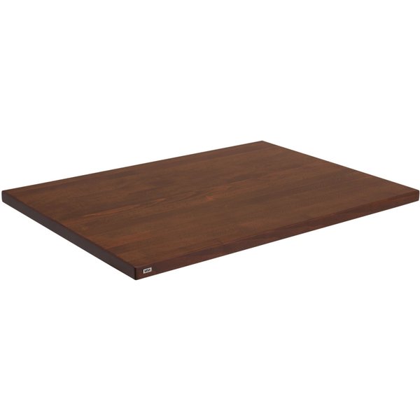Piano per tavolo Kentucky rettangolare VEGA; 80x60x3 cm (LxLxH); faggio/tabacco verniciato; rettangolare