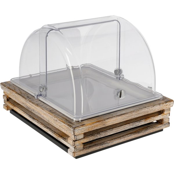 VEGA Set fraîcheur Natchez bas, GN 1/2, mélamine blanche; GN 1/2, 37x31x27.7 cm (LxlxH); blanc vintage/transparent/blanc; rectangulaire