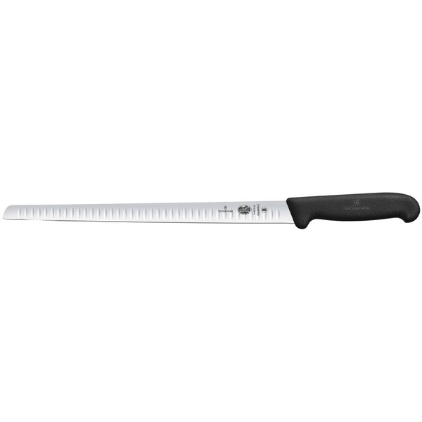 Coltello per salmone affumicato Fibrox alveolato Victorinox; lunghezza lama 30 cm, 44 cm (L); argento/nero