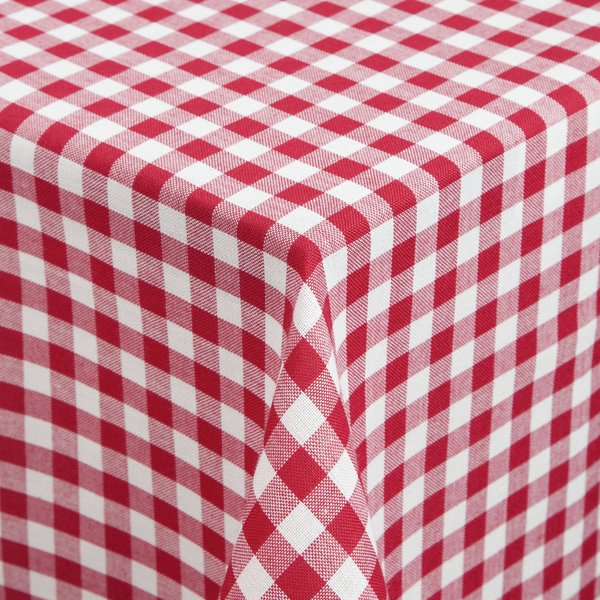 ERWIN M. Nappe Chatelet ; 80x80 cm (lxL); rouge/blanc; carré(e)