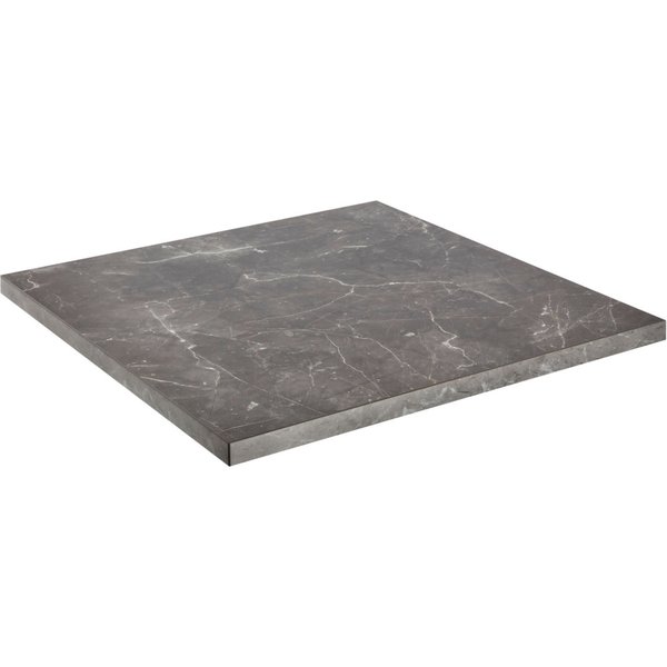 Piano da tavolo Esterno in HPL quadrato VEGA; 68x68x3 cm (LxLxH); nero/marmorizzato; quadrata