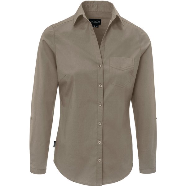 JOBELINE Chemisier femme Kim manches longues; Taille 46; taupe