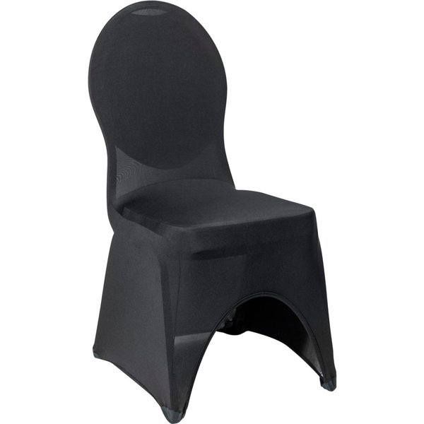 PULSIVA Housse de chaise Banquet avec ouverture; 40x44x95 cm (lxLxH); noir