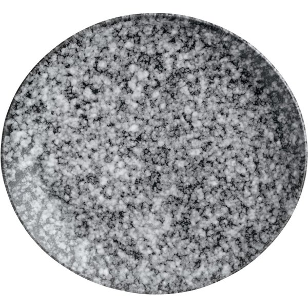 6x VEGA Piatto Mamaro piano, forma organica; 25.5x23x2.5 cm (LxLxH); nero/bianco; organica; 6 pz. / Pacco