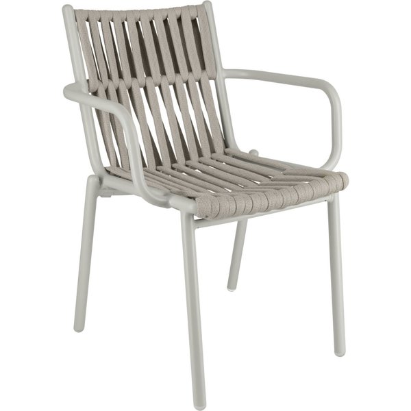 Sedia da esterno Lumaro VEGA; 45x47x81 cm (LxPxH); seduta tortora, struttura beige; 2 pz. / Pacco