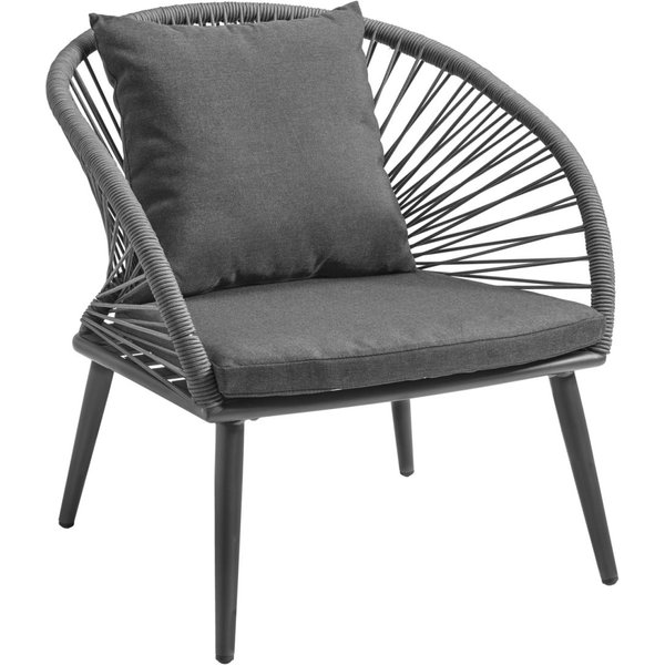 Fauteuil lounge d'extérieur Alcamo VEGA; 66x73x82 cm (lxPxH); anthracite