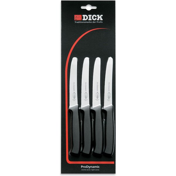 F. Dick Set couteaux universels ProDynamic 4 pièces; argenté/noir