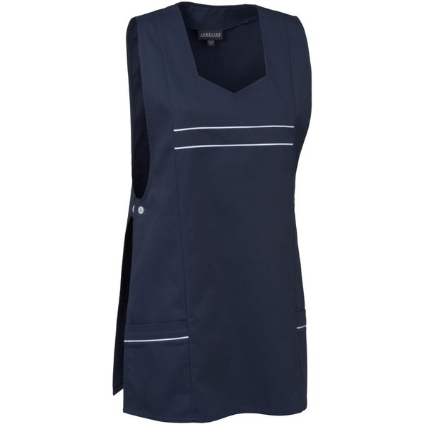 PULSIVA Casacca da cameriera ai piani Heike; Taglia 58; blu navy/bianco