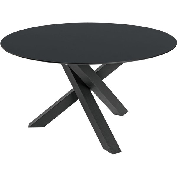 Table d'extérieur Gwin ronde VEGA; 130x72 cm (ØxH); Plateau anthracite, Structure noir; rond(e)