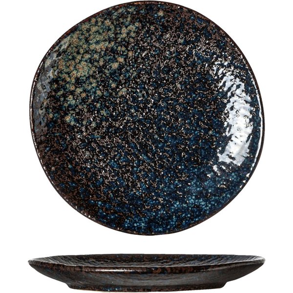 5x Cosy & Trendy Assiette plate Black yoru; 14 cm (Ø); noir/bleu; organique; 5 pièce(s) / Lot