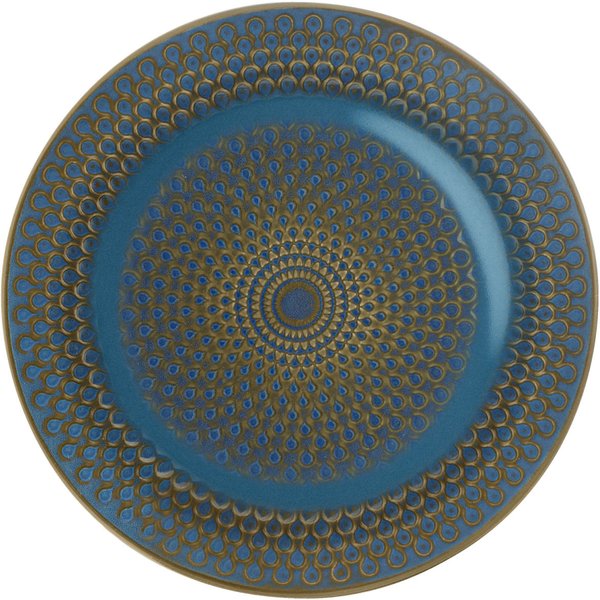 4x VEGA Piatto Aranda piano; 20.5 cm (Ø); blu; rotonda; 4 pz. / Pacco