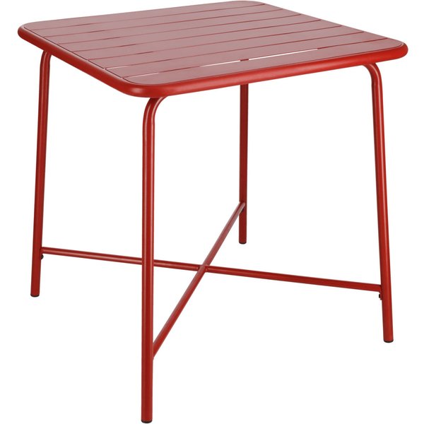 Table d'extérieur Sentra carrée PULSIVA; 70x70x76 cm (LxlxH); rouge; carré(e)
