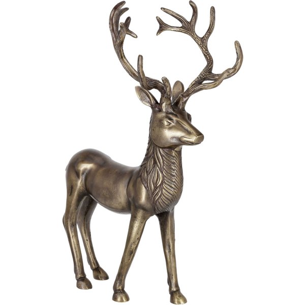 Cervo decorativo Deer M; 20.5x45.75x30.5 cm (LxHxP); oro
