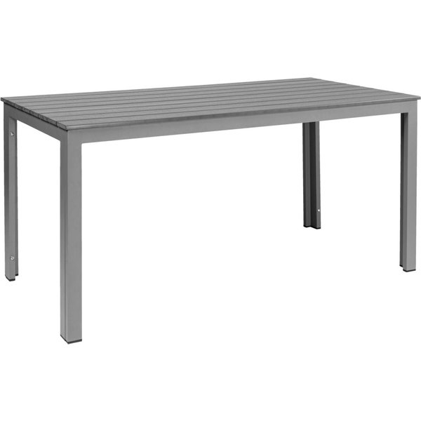 Tavolo da esterno Lamero rettangolare PULSIVA; 155x78x74 cm (LxLxH); grigio/antracite; struttura grigio; rettangolare