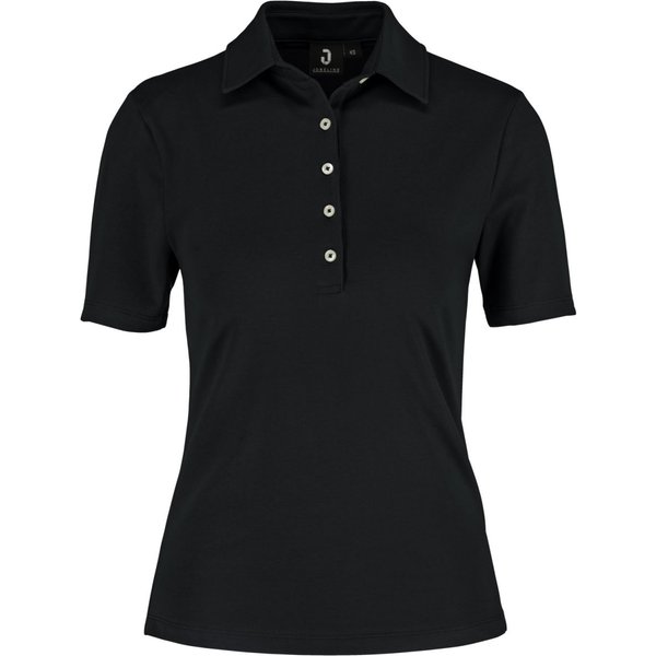 JOBELINE Polo femme Malme manches courtes; Taille L; noir