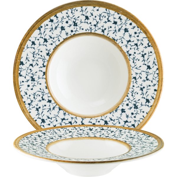 Assiette à pâtes Calif Bonna; 40 cl, 28x5.5 cm (ØxH); blanc/bleu/vert; rond(e); 6 pièce(s) / Lot