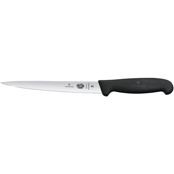 Victorinox Coltello per sfilettare Fibrox dritto lama flessibile; lunghezza lama 18 cm, 30.4 cm (L); argento/nero