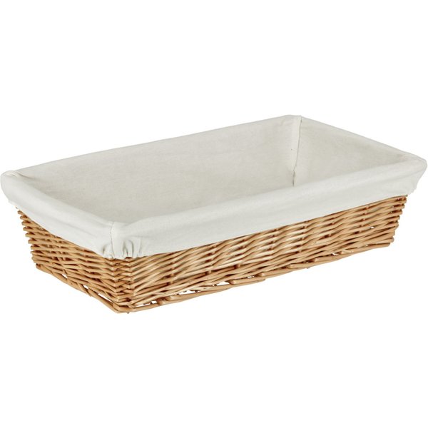 PULSIVA Cestino in vimini Alegra rettangolare; 44x23x9 cm (LxLxH); naturale; rettangolare