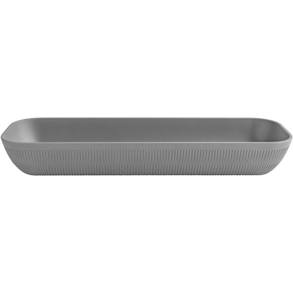 VEGA Saladier Kanas rectangulaire, avec relief; 4 l, 53x16.2x7.5 cm (LxlxH); gris; rectangulaire