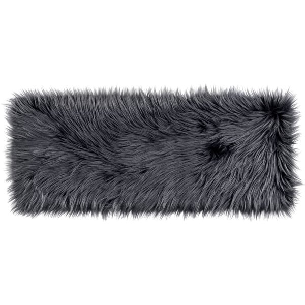 ERWIN M. Runner in pelliccia sintetica Bergen; 30x80 cm (LxL); antracite; rettangolare