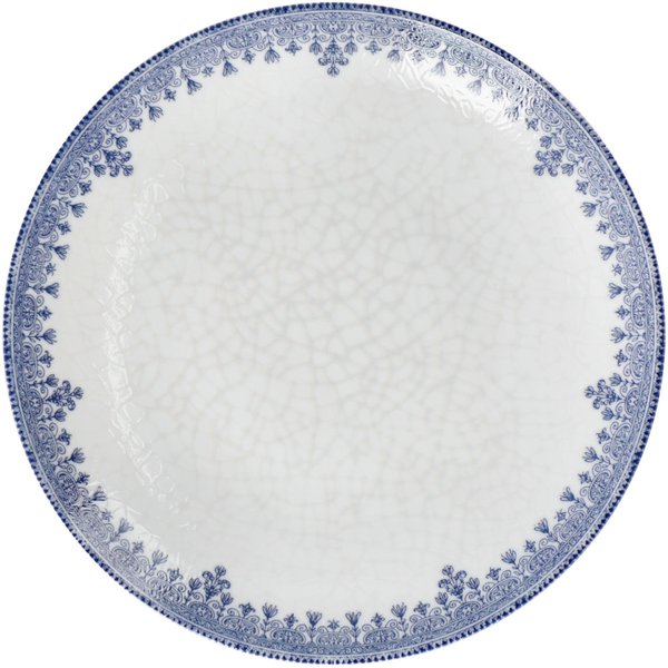 6x VEGA Assiette Nonna plate; 31 cm (Ø); blanc/bleu; rond(e); 6 pièce(s) / Lot