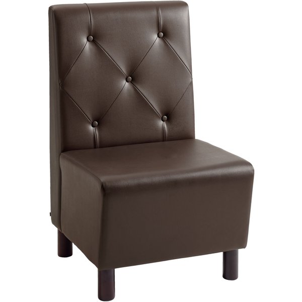 VEGA Panca imbottita Lerida in similpelle, 1 posto; 60x62x102 cm (LxPxH); marrone