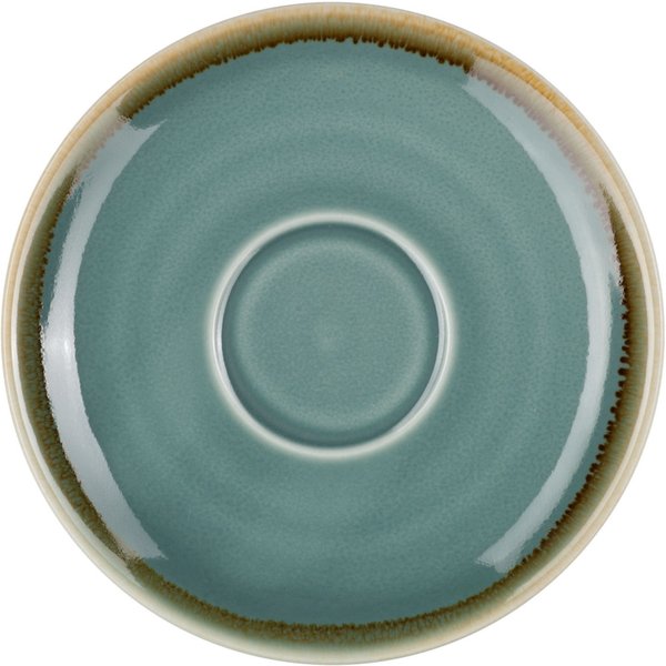 6x PULSIVA Piattino tazza cappuccino Glaze 2.0; 14.2 cm (Ø); blu; rotonda; 6 pz. / Pacco