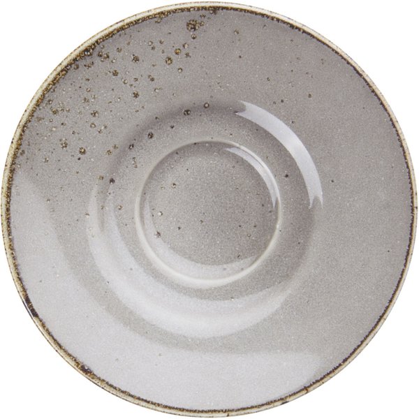 6x VEGA Sous-tasse café expresso Palana; 12.4 cm (Ø); gris; rond(e); 6 pièce(s) / Lot